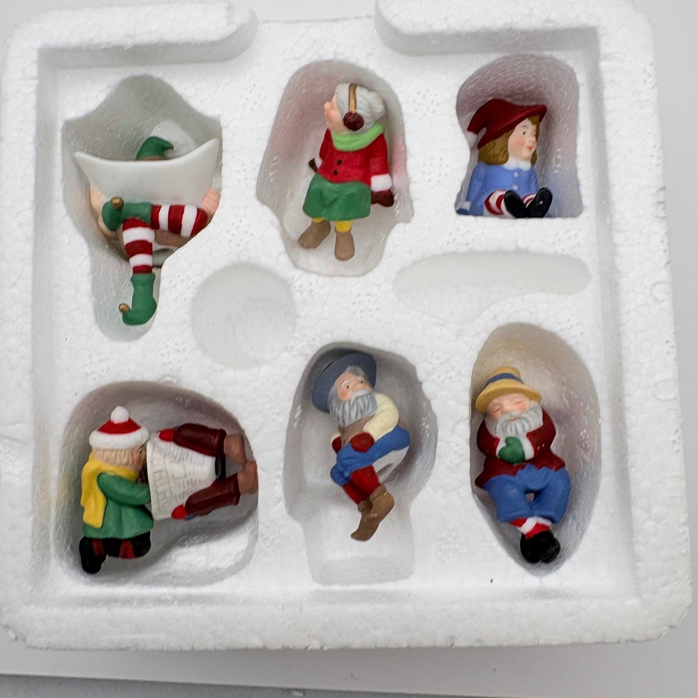 Department 56 Have A Seat Elves Multicolor Set of 6 North Pole Series 56437 - Picture 2 of 4